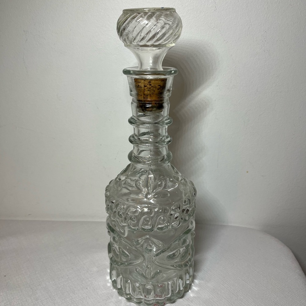 JIM BEAM 1966 Pressed Crystal Scotch DECANTER The Door Knob. Rare